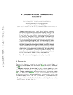 A Generalized Model for Multidimensional Intransitivity