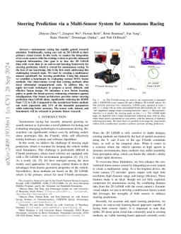 Steering Prediction via a Multi-Sensor System for Autonomous Racing
