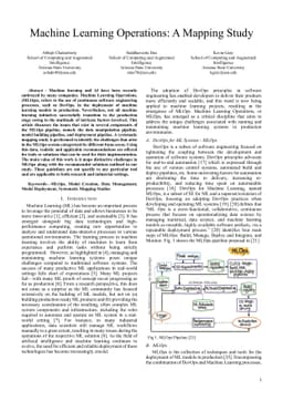 Machine Learning Operations: A Mapping Study