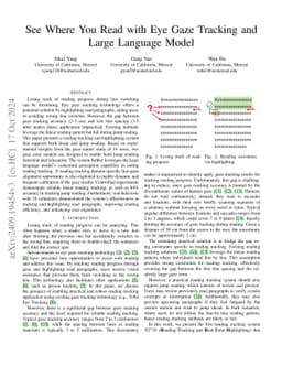 See Where You Read with Eye Gaze Tracking and Large Language Model