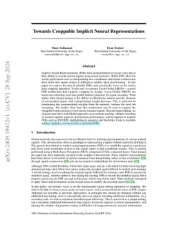 Towards Croppable Implicit Neural Representations