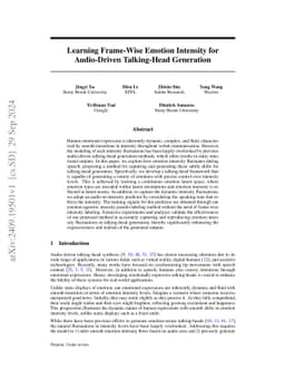 Learning Frame-Wise Emotion Intensity for Audio-Driven Talking-Head
  Generation
