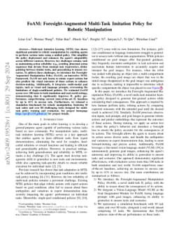 FoAM: Foresight-Augmented Multi-Task Imitation Policy for Robotic Manipulation