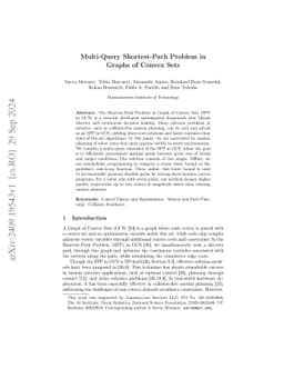 Multi-Query Shortest-Path Problem in Graphs of Convex Sets