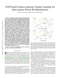 CLIP-based Camera-Agnostic Feature Learning for Intra-camera Person
  Re-Identification