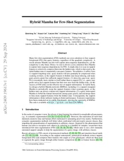 Hybrid Mamba for Few-Shot Segmentation