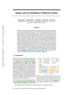 Simple and Fast Distillation of Diffusion Models