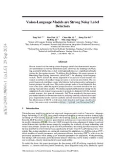 Vision-Language Models are Strong Noisy Label Detectors