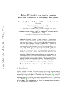 Tailored Federated Learning: Leveraging Direction Regulation & Knowledge
  Distillation
