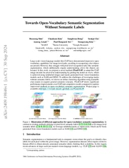 Towards Open-Vocabulary Semantic Segmentation Without Semantic Labels