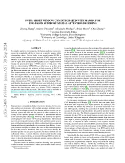 SWIM: Short-Window CNN Integrated with Mamba for EEG-Based Auditory
  Spatial Attention Decoding