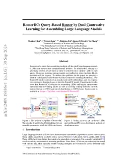 RouterDC: Query-Based Router by Dual Contrastive Learning for Assembling
  Large Language Models