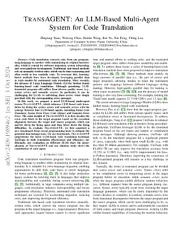 TRANSAGENT: An LLM-Based Multi-Agent System for Code Translation