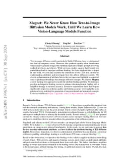 Magnet: We Never Know How Text-to-Image Diffusion Models Work, Until We
  Learn How Vision-Language Models Function