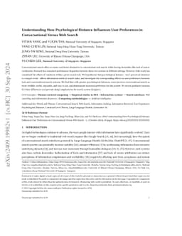 Understanding How Psychological Distance Influences User Preferences in
  Conversational Versus Web Search