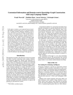 Customized Information and Domain-centric Knowledge Graph Construction
  with Large Language Models