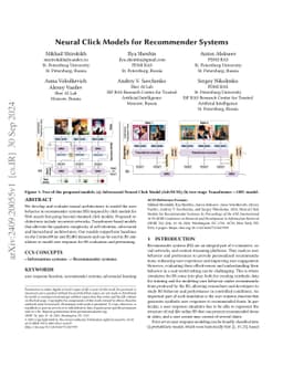 Neural Click Models for Recommender Systems