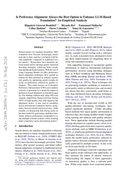 Is Preference Alignment Always the Best Option to Enhance LLM-Based
  Translation? An Empirical Analysis