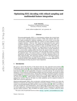 Optimising EEG decoding with refined sampling and multimodal feature
  integration