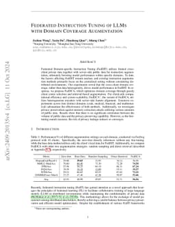 Federated Instruction Tuning of LLMs with Domain Coverage Augmentation