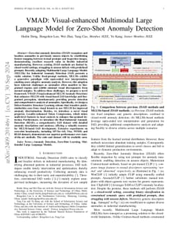 VMAD: Visual-enhanced Multimodal Large Language Model for Zero-Shot
  Anomaly Detection