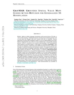 GravMAD: Grounded Spatial Value Maps Guided Action Diffusion for Generalized 3D Manipulation