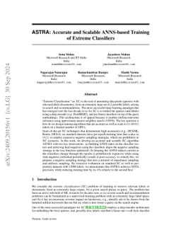 ASTRA: Accurate and Scalable ANNS-based Training of Extreme Classifiers