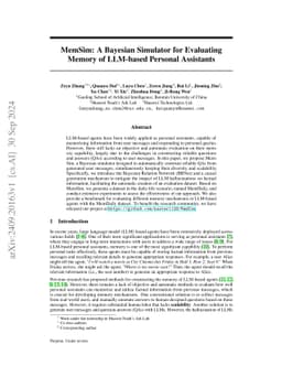 MemSim: A Bayesian Simulator for Evaluating Memory of LLM-based Personal
  Assistants