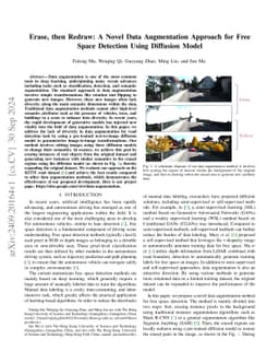 Erase, then Redraw: A Novel Data Augmentation Approach for Free Space Detection Using Diffusion Model