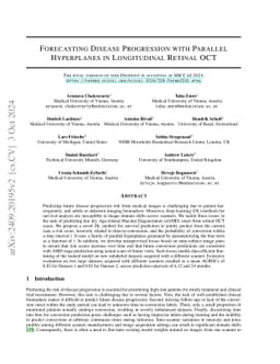 Forecasting Disease Progression with Parallel Hyperplanes in
  Longitudinal Retinal OCT