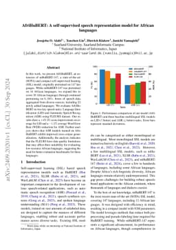 AfriHuBERT: A self-supervised speech representation model for African
  languages