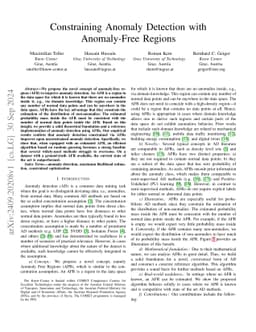 Constraining Anomaly Detection with Anomaly-Free Regions