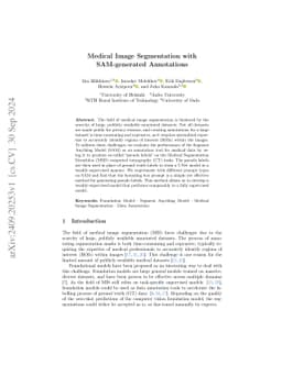 Medical Image Segmentation with SAM-generated Annotations