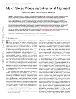 Match Stereo Videos via Bidirectional Alignment
