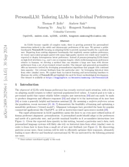 PersonalLLM: Tailoring LLMs to Individual Preferences