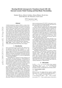 Boosting Hybrid Autoregressive Transducer-based ASR with Internal
  Acoustic Model Training and Dual Blank Thresholding