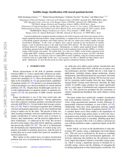 Satellite image classification with neural quantum kernels