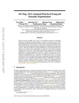 AUCSeg: AUC-oriented Pixel-level Long-tail Semantic Segmentation