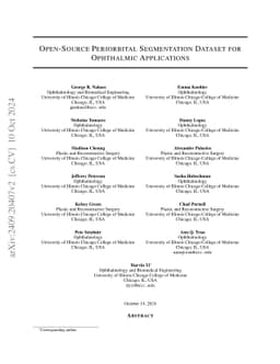 Open-Source Periorbital Segmentation Dataset for Ophthalmic Applications