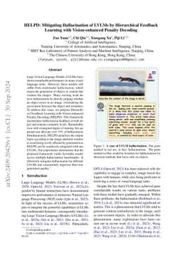 HELPD: Mitigating Hallucination of LVLMs by Hierarchical Feedback
  Learning with Vision-enhanced Penalty Decoding