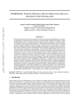 POMONAG: Pareto-Optimal Many-Objective Neural Architecture Generator