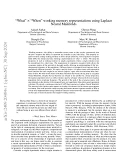 "What" x "When" working memory representations using Laplace Neural
  Manifolds