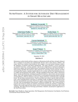 NUTRIVISION: A System for Automatic Diet Management in Smart Healthcare