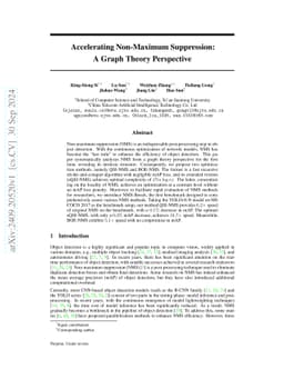 Accelerating Non-Maximum Suppression: A Graph Theory Perspective