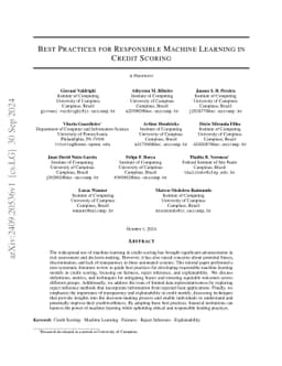 Best Practices for Responsible Machine Learning in Credit Scoring
