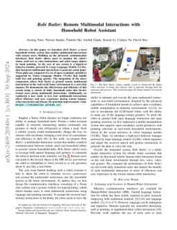 Robi Butler: Multimodal Remote Interaction with a Household Robot Assistant