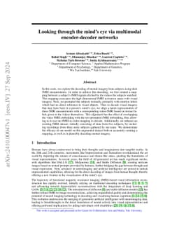 Looking through the mind's eye via multimodal encoder-decoder networks