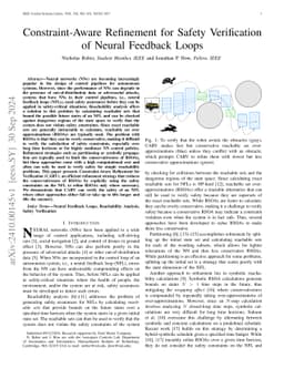 Constraint-Aware Refinement for Safety Verification of Neural Feedback
  Loops