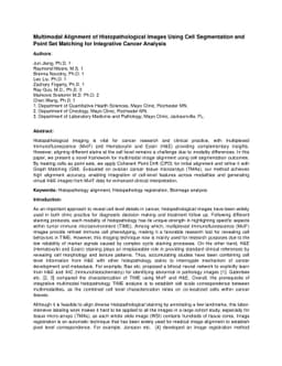 Multimodal Alignment of Histopathological Images Using Cell Segmentation
  and Point Set Matching for Integrative Cancer Analysis