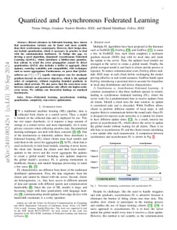 Quantized and Asynchronous Federated Learning